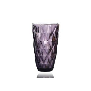 380ml Solid Purple Crystal Highball Glasses CE Approved For Drinking