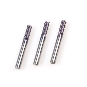 Erosion Resistant 3 Flute 45 Degree Spiral End Mill / Tungsten Carbide Milling
