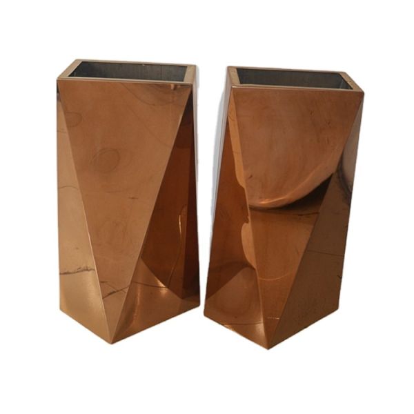 Decorative aesthetic cone flower pots geometric stand planter