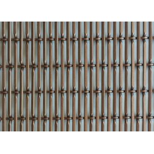 Stainless Steel Architectural Mesh Fabrics 2mm Weft Diameter Coffee Color