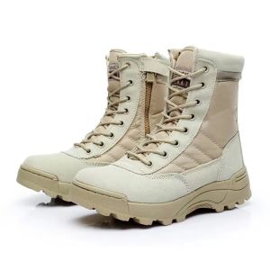 Shiny Army Under Armour Tactical Boots Steel Toe Waterproof Men Trekking