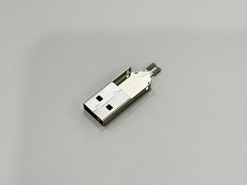 USB 2.0 AM Three-Piece Back Cover Connector | Electrical Signal Wire Cable Terminal Connector | Tin Plated Power Transmission Male Plug