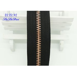 Custom Normal Teeth Long Chain Zipper In Roll Black Polyester Tape For Pants