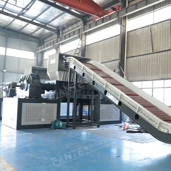 Buy Heavy Duty Industrial Twin Shaft Shredder for Mixed Waste Processing Lines Including WEEE Refrigerators Computers at wholesale prices