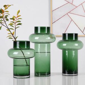 Green Transparent Decorative Crystal Flower Pots