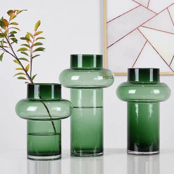 Green Transparent Decorative Crystal Flower Pots