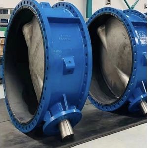 DN1650 Flanged wormgear butterfly valve 455mm Face to Face