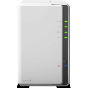 Synology 2 bay NAS DiskStation DS220j (Diskless), 2-bay; 512MB DDR4