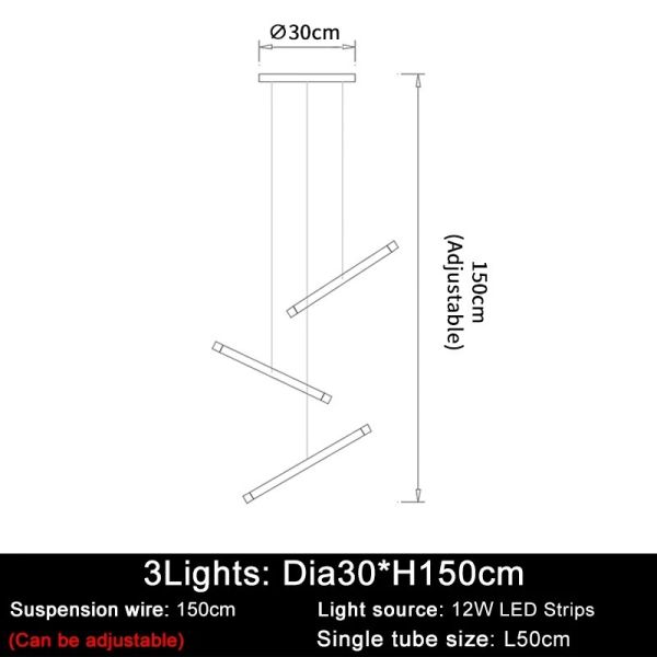 Modern LED Creative Black Round Tube Design Chandelier Chute Multi Light Chandelier（WH-AP-606）