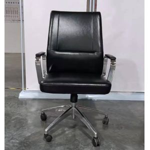 Executive Swivel PU Leather Revolving Chair With Castors