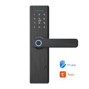 Quality Durable Luxury Fingerprint Handle Door Lock 60mm With Camera for sale