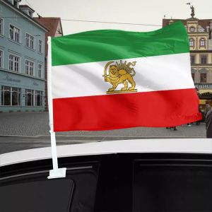Custom Iranian Car Window Flag Pantone color Polyester Iran Lion Flag