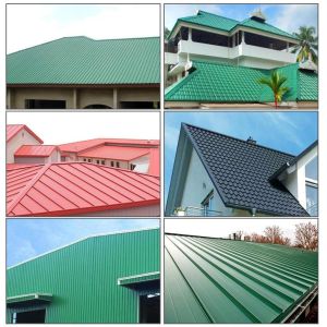 Galvanized Corrugated Steel Iron Roofing Sheets 12m Colorful Zinc