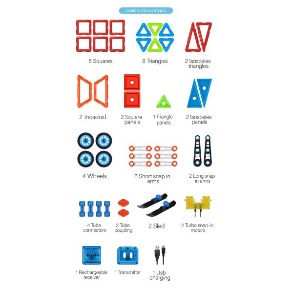 OEM Colorful Magnetic Tiles Remote Control Car Locomotive Hulu Sled Kids Toy Cars