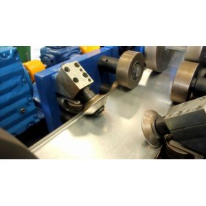 Metal C Channel Roll Forming Machine , Manual Decoiler Cz Purlin Machine