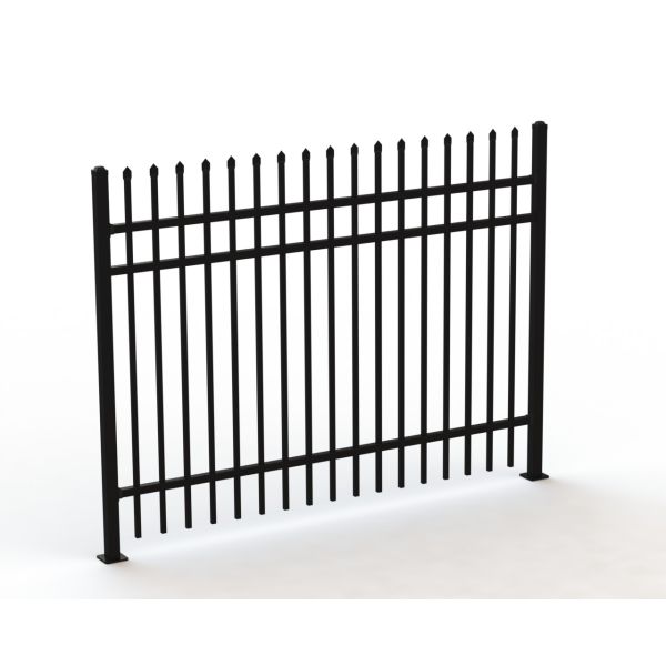Tubular Steel Fence 1500mm height x 2400mm width, Garrison and Hercules Design available