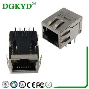 Quality Metal shielded cat6 rj45 connectors , 1000 Gigabit female rj45 modular jack for sale