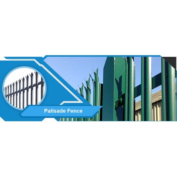 Security Euro Style Colored Metal Palisade Wire Mesh Fence