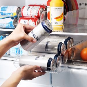 Transparent Fridge Organiser Boxes 37x11cm Plastic Kitchen Organizer