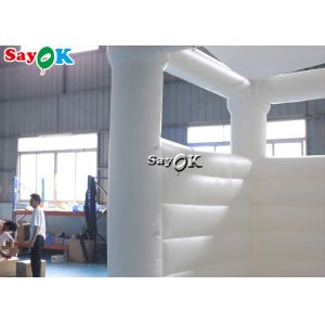 Pure White Pvc Wedding Inflatable Bouncy House With Air Blower