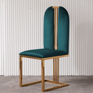 Hotel Luxury Dining Chair In Gold / Silver / Customized Finish