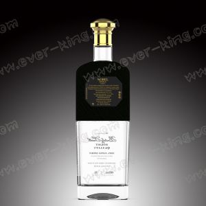 Luxury Spirit Flint Glass Bottle 1000ML For Vodka