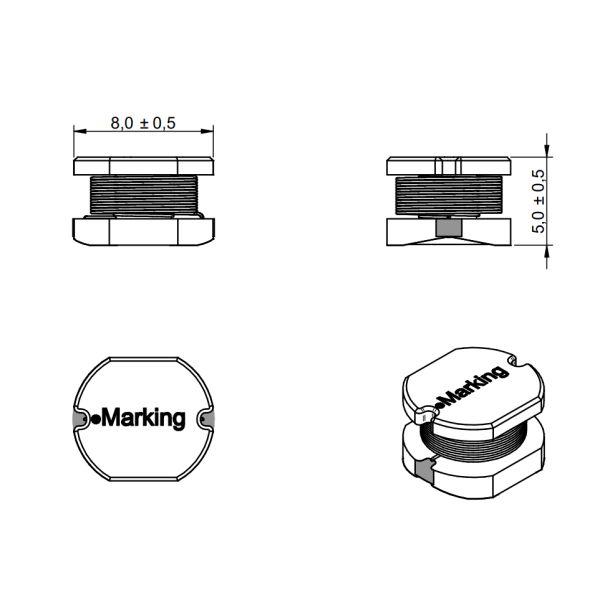 744775318 High self resonant frequency SMT Wire Wound Inductor