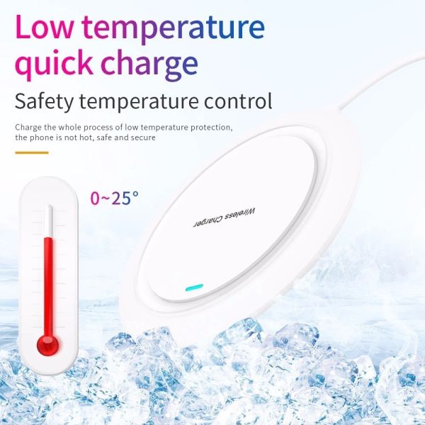 Lighting Qi Wireless Charging Station 5mm Portable Charger Cell Phone Charging Pad