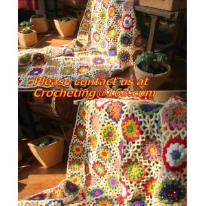 Handmade Crochet Blankets Towel Blanket Crochet Blanket American Style Plaid