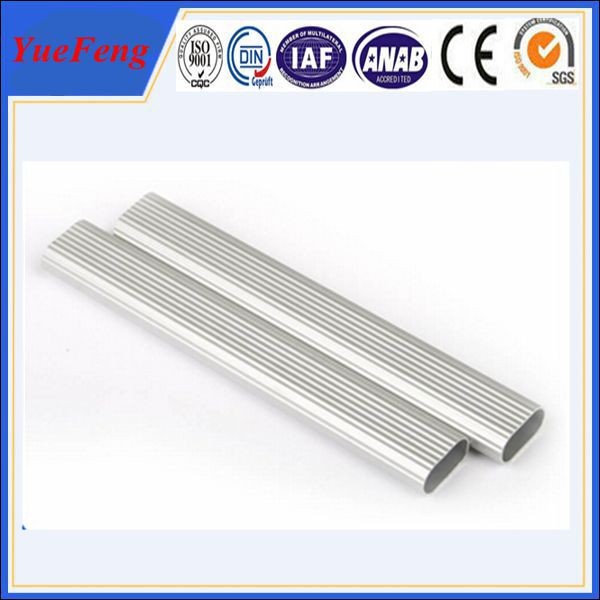 Buy Hot Sale Customized Oval Tube Silver anodizing Aluminium Profiles at wholesale prices