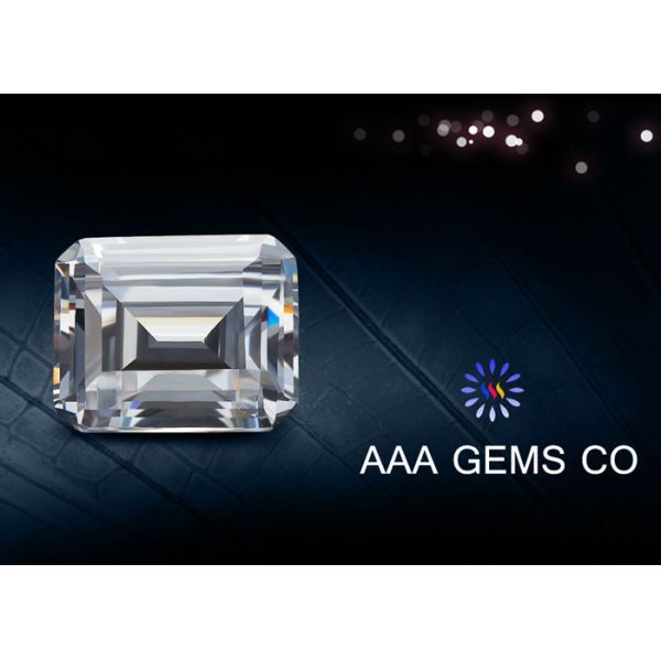 Buy 3ct Emerald Cut Moissanite Gemstone Eight Arrows Eight Hearts at wholesale prices