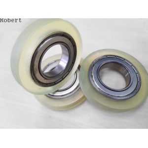 Heavy Duty Small Polyurethane Roller Wheels With Aluminum Center Assemble Ball