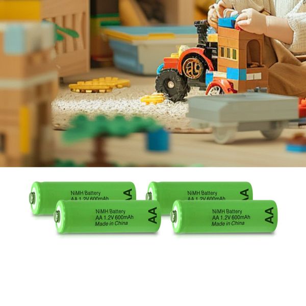 NIMH AA 600MAH 1.2V nimh rechargeable battery ni-mh battery batteries for solar light Step Light Stair Light Fence Light