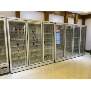 Commercial Display Fridge Freezer Multi Door Vertical Freezing Showcase