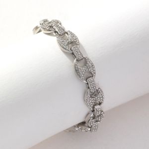 Fashion Hip Hop Coffee Bean Link Necklace Hiphop Cuban Chain Necklace For Women