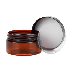 China Cosmetic Packaging Amber 300ml Plastic Container Jars on sale