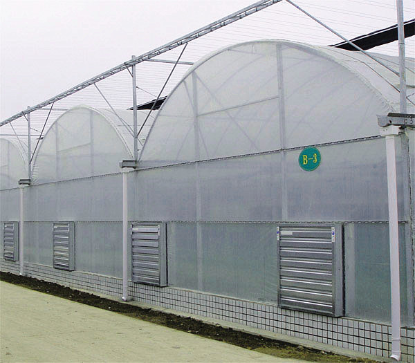 Heat Preservation Dome Style Greenhouse , Plastic Film Greenhouse With Cooling