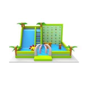Quality Tropical Inflatable Playground Fun Zone Customized Obstacle Climb for sale