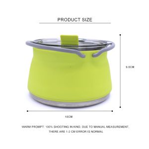 250g Travel Folding Cooking Silicone Collapsible Kettle