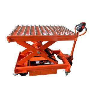 Scissor Automatic Braking Mobile Lift Tables 500kg With Integrated Pop Up Ball