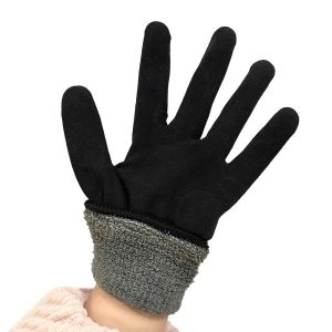Winter Outdoor Latex Impregnated With Foam Cashmere Warm Glove
