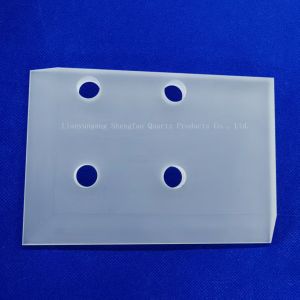 Customize Frosted Thick Wall Square Sheet Quartz Cutting Punch Plate