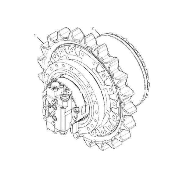 E329 E329E Travel Gearbox Without Motor 3332908 3332909