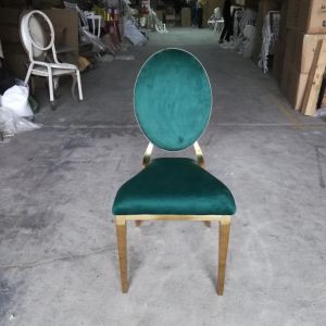 94cm Height Gold Leg Green Velvet Chairs For Wedding