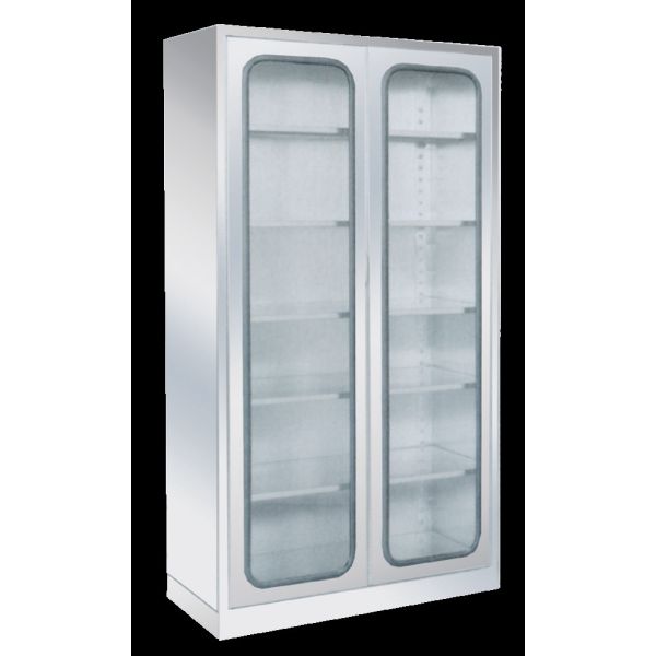 Buy Glass Door Stainless Steel Medical Cabinet Medicine Cupboard 900x400x1750mm at wholesale prices