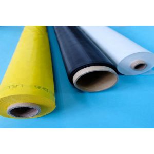 100% Monofilament Polyester Screen White / Yellow Printing Mesh