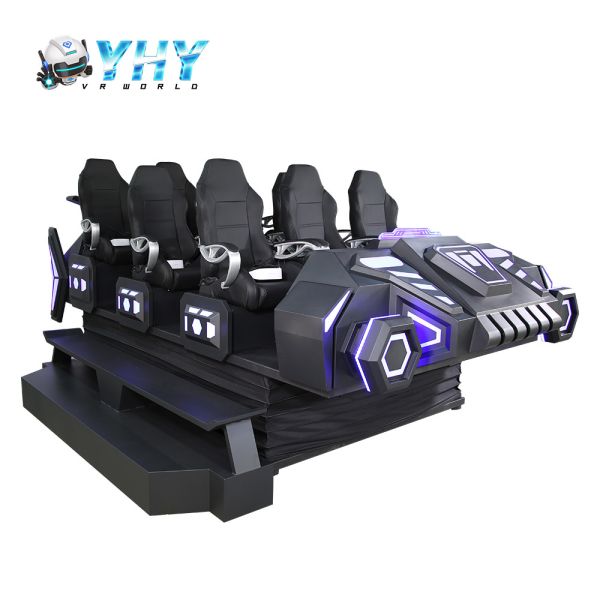 Indoor Entertainment 9 Seats 9D VR Simulator Cinema With Step Ladder