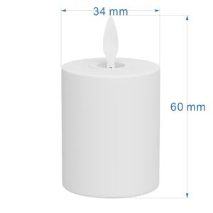 Phone Control Battery Operated Flameless LED Candle Light, Swing Flickering