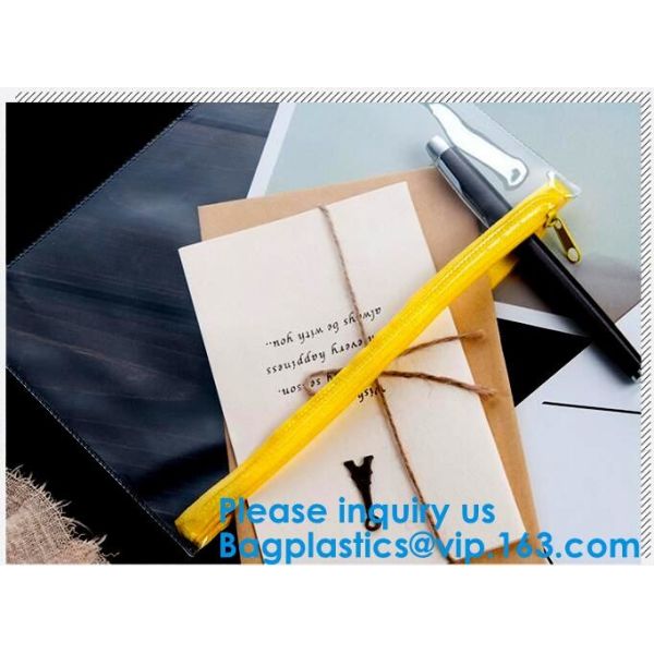 Custom Logo PVC Vinyl Clear Zipper Slider Pouch Transparent Soft Bikini Cosmetic EVA Material k Bag