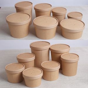 Clear and FDA Approved Ice Cream Paper Cup With Lid